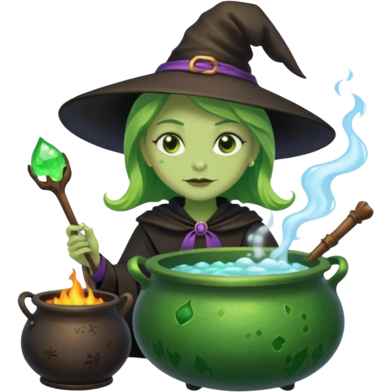 green witch cooking potion emoji