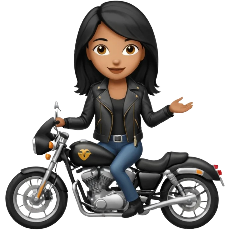 Mulher na moto emoji