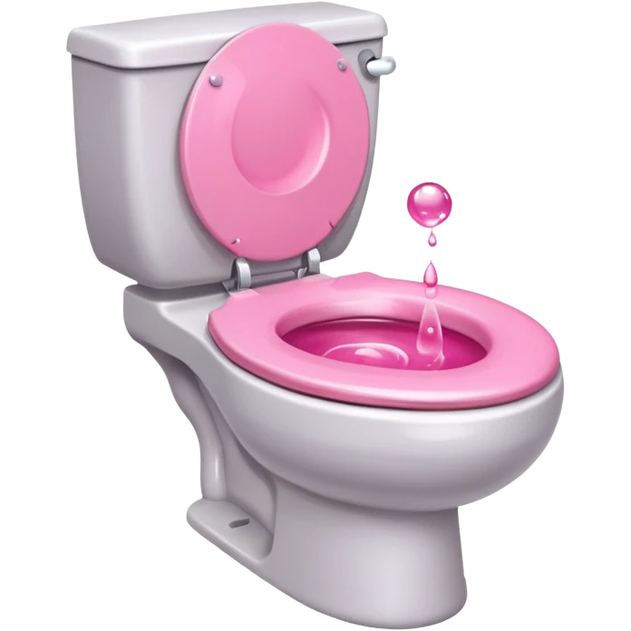 Pink liquid toilet emoji