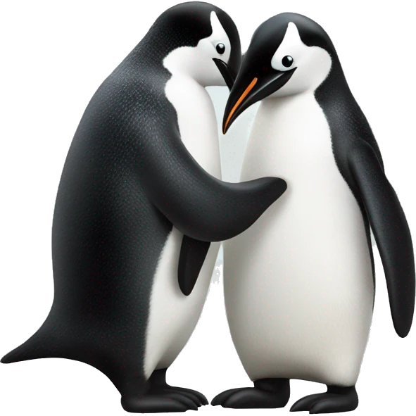 Pingüino mandando un kisss emoji