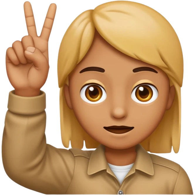 an emoji that with 2 fingers make a gesture of my eyes are on you emoji