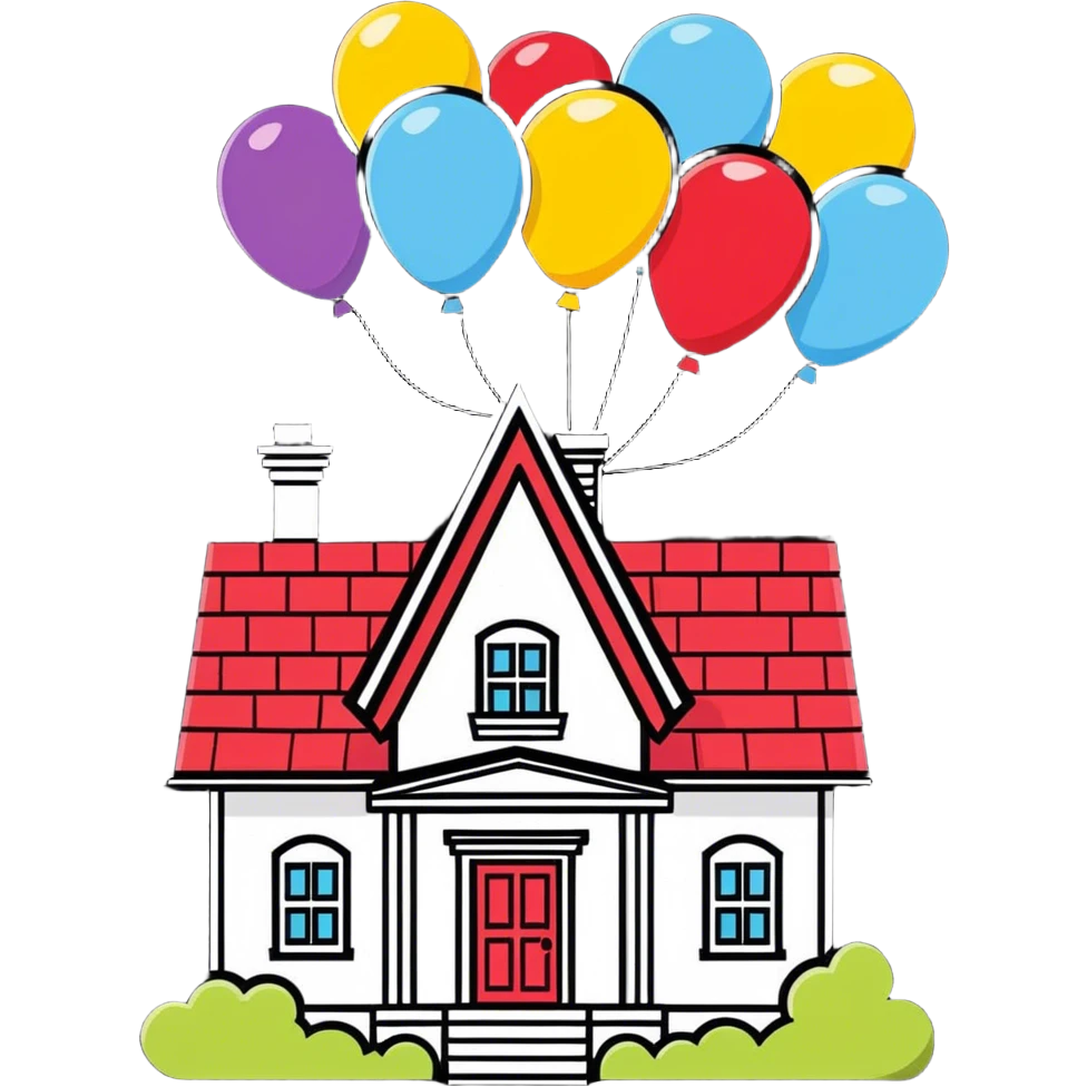 Up movie house cake for birthday  emoji