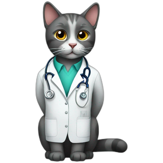 cat doctor emoji