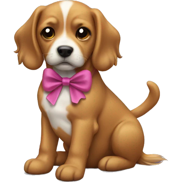 bow on a dog emoji