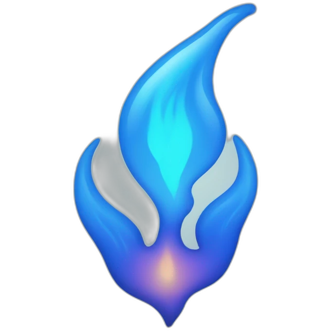 Blue flame emoji