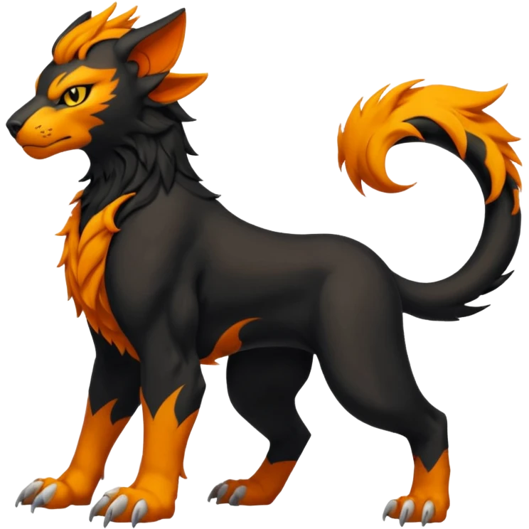 Houndoom-Tigress-Luxray-Gryphon-fusion (full body) emoji