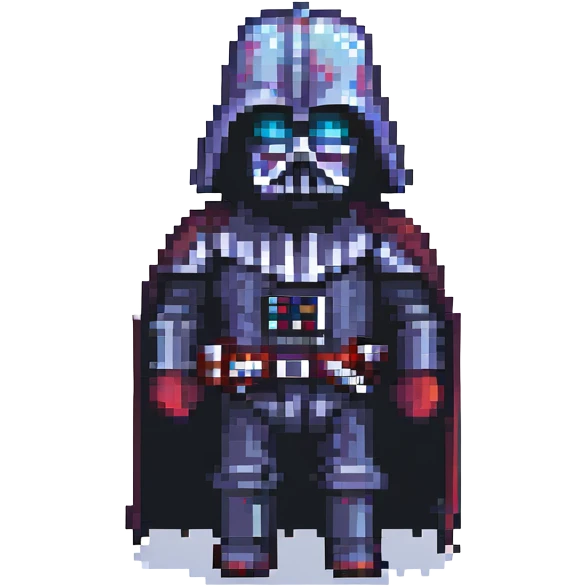 Darth Vader pixel art style emoji