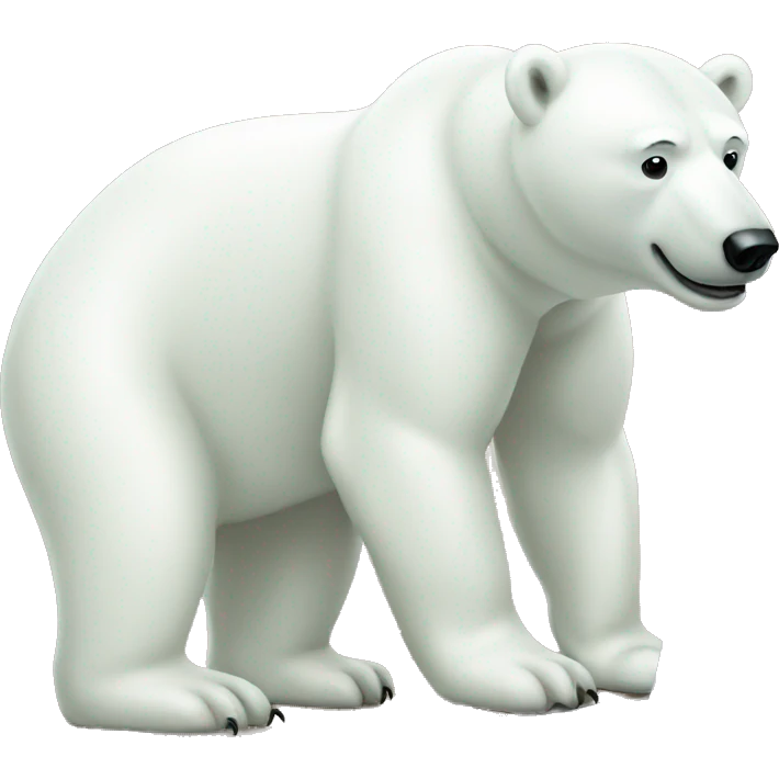 Polar Bear using Computer emoji