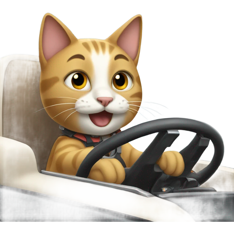 Cat driving  emoji