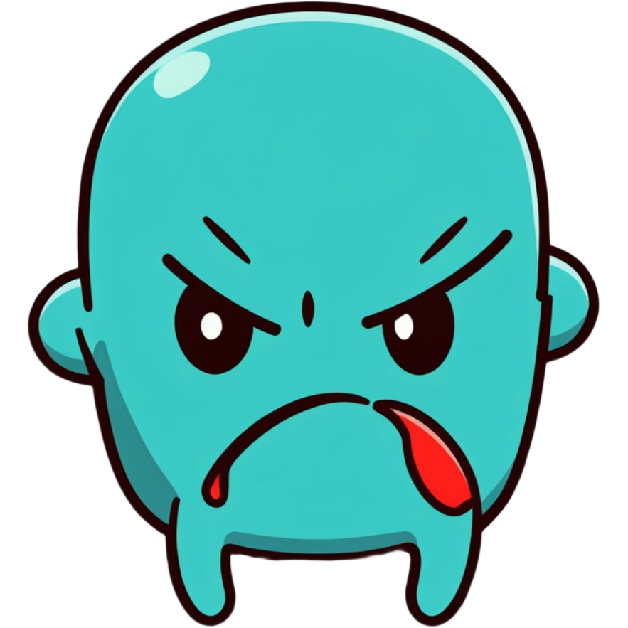 Angry face with tears emoji
