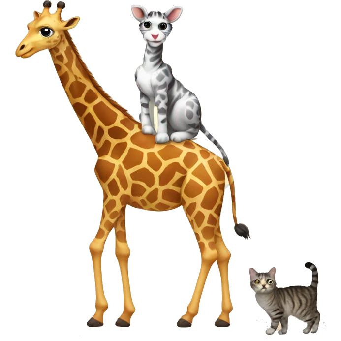 giraffe with a cat on it emoji