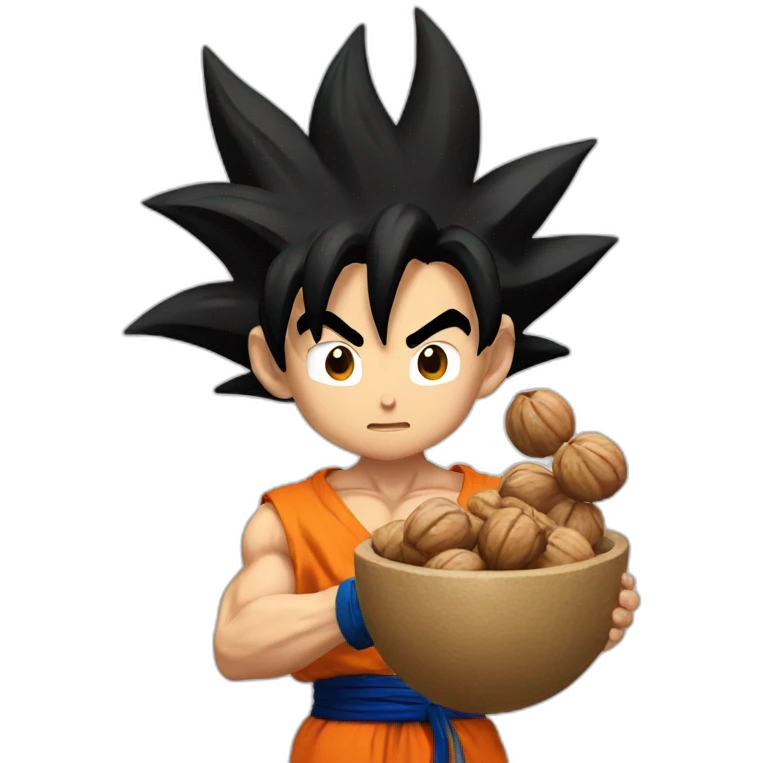 goku holding nuts emoji