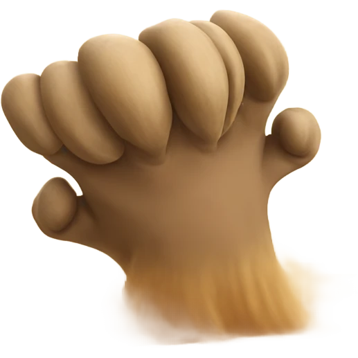 Claw coming out of a sandstorm emoji