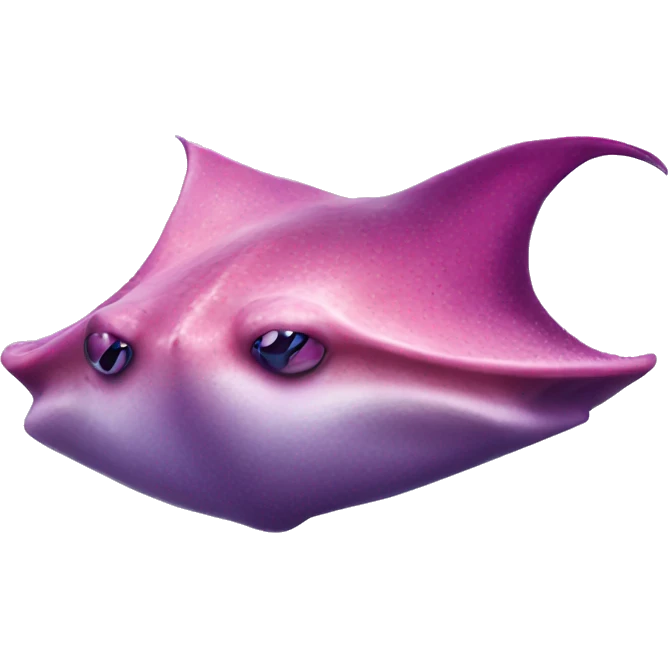 Majestic, realistic, pink and purple stingray  emoji