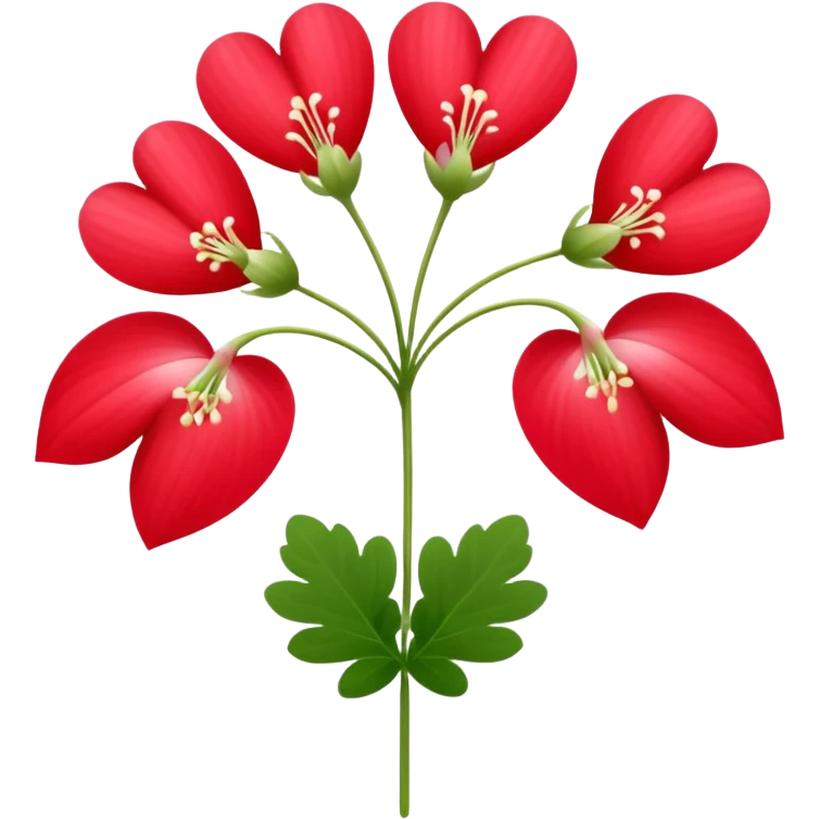 Dicentra spectabilis in red. Single one emoji