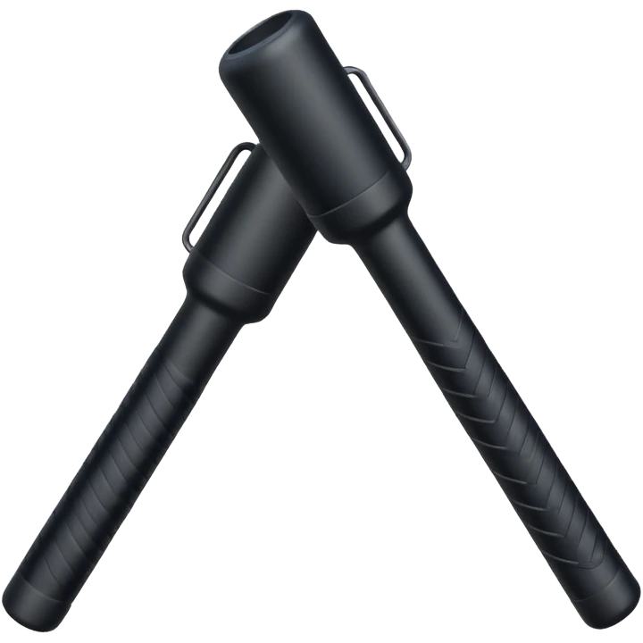 two police batons with grip emoji