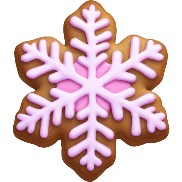 pink snowflake cookie  emoji