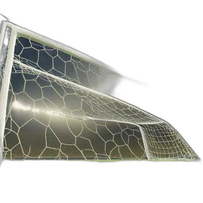 soccer ball flies past the goal emoji