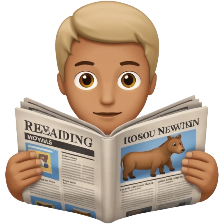 man reading newspaper emoji