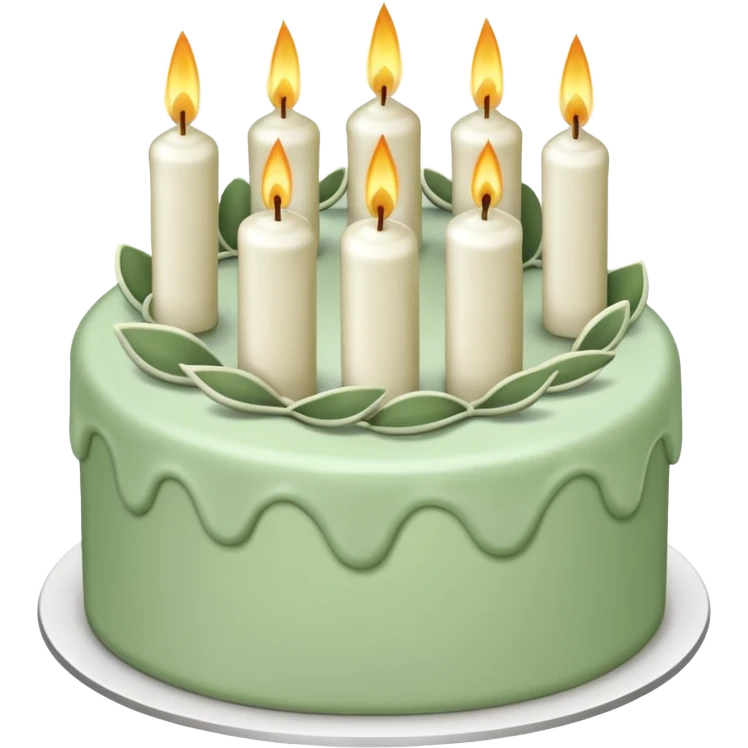 Sage green birthday emoji