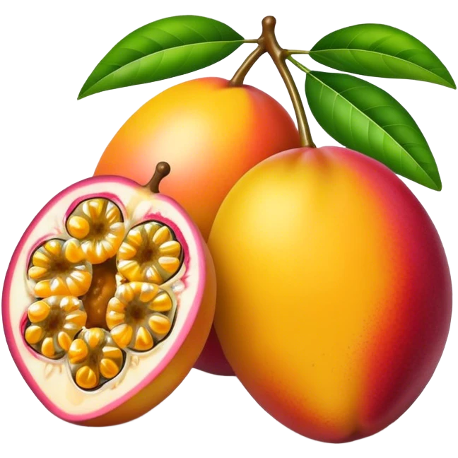 Mango and passionfruit emoji