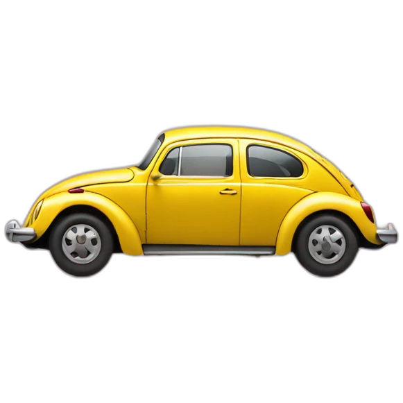 Yellow beetle car emoji