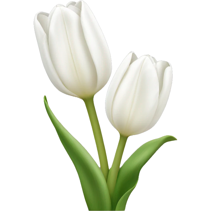 White tulips ￼ emoji