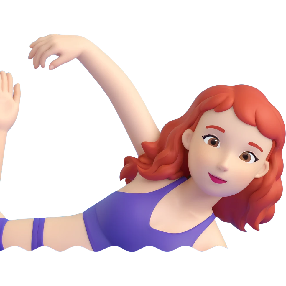 22-year-old redheaded girl athlete swimmer emoji