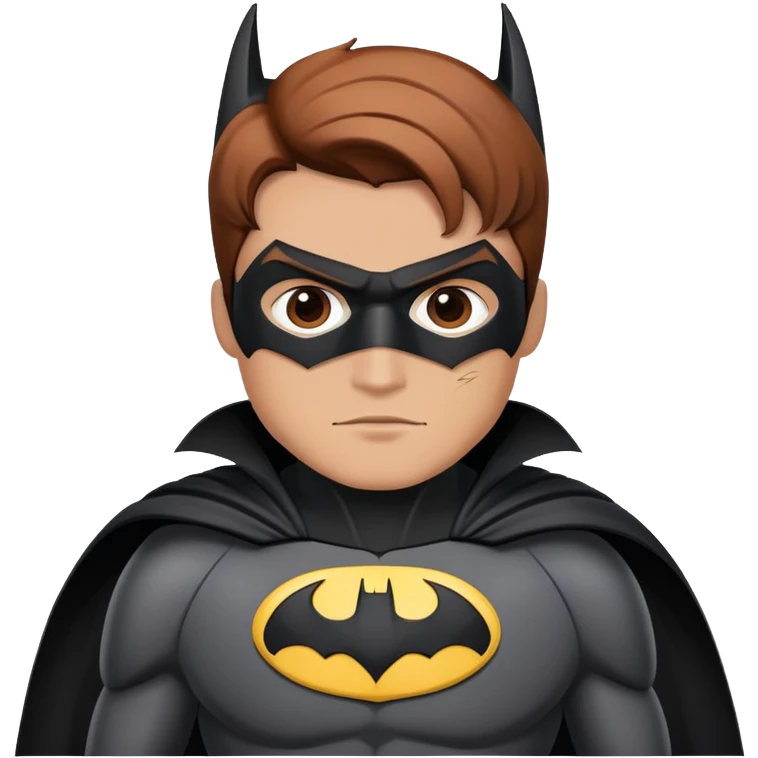 Guy in Batman outfit make his skin tone cinnamon emoji