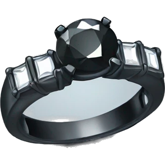 Black diamond ring  emoji