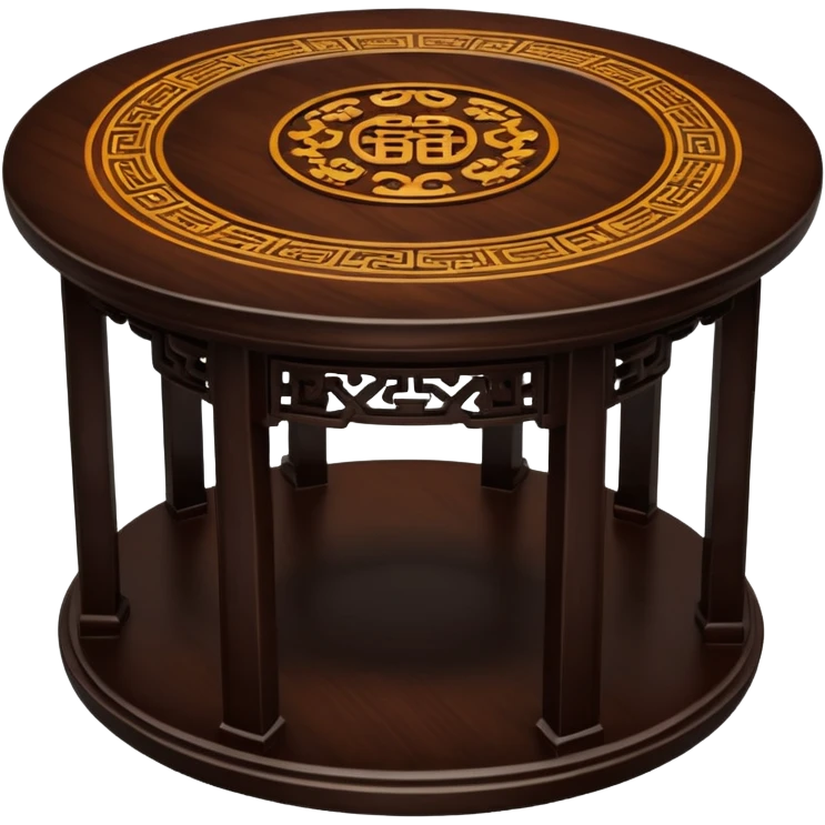 large wooden circle table chinese emoji