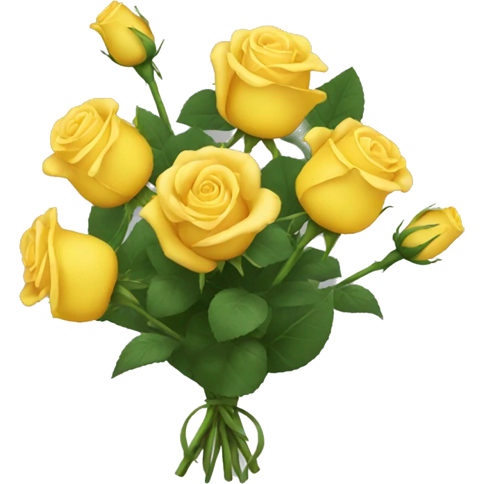Bouquet of yellow roses emoji