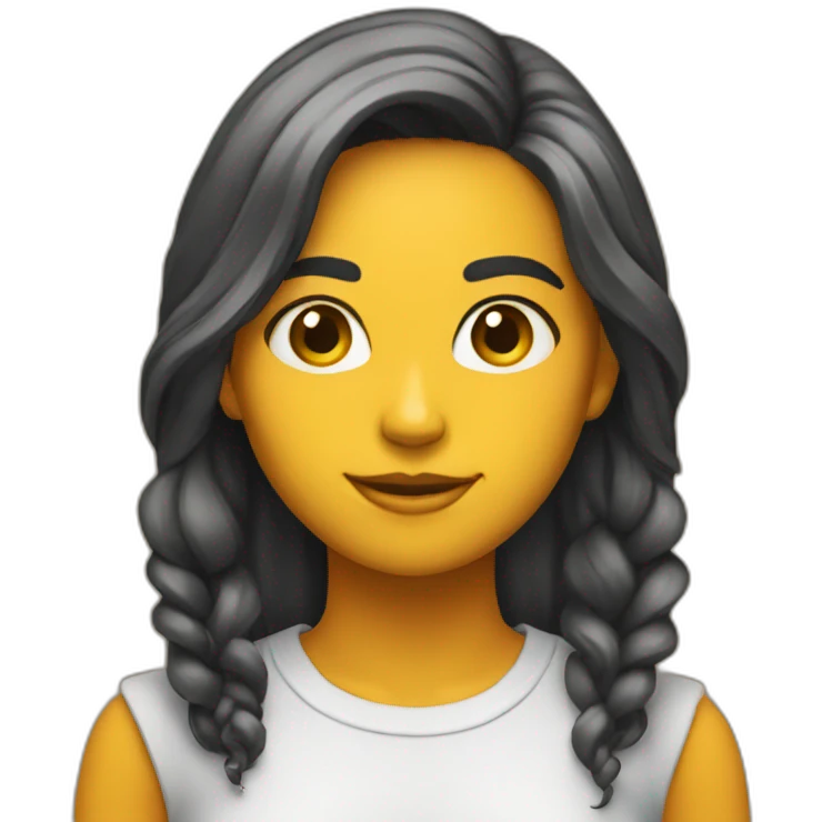 chica con  expansiones emoji