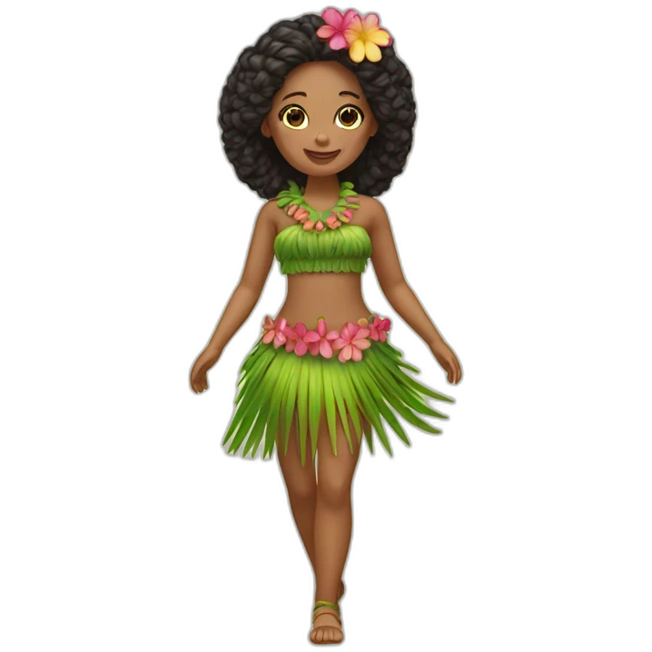 hula girl dolls emoji