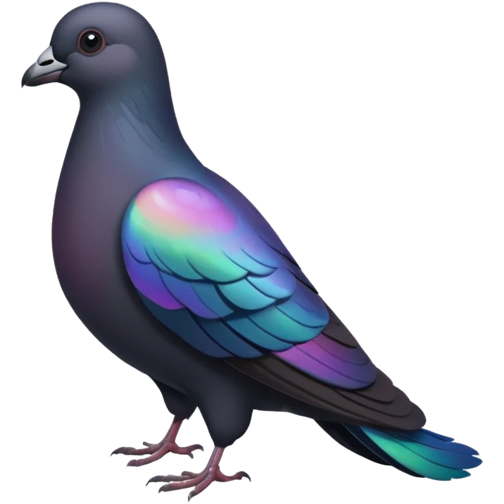 black pigeon emoji
