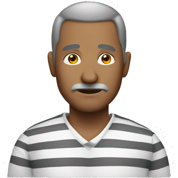 a middle-aged prisoner emoji
