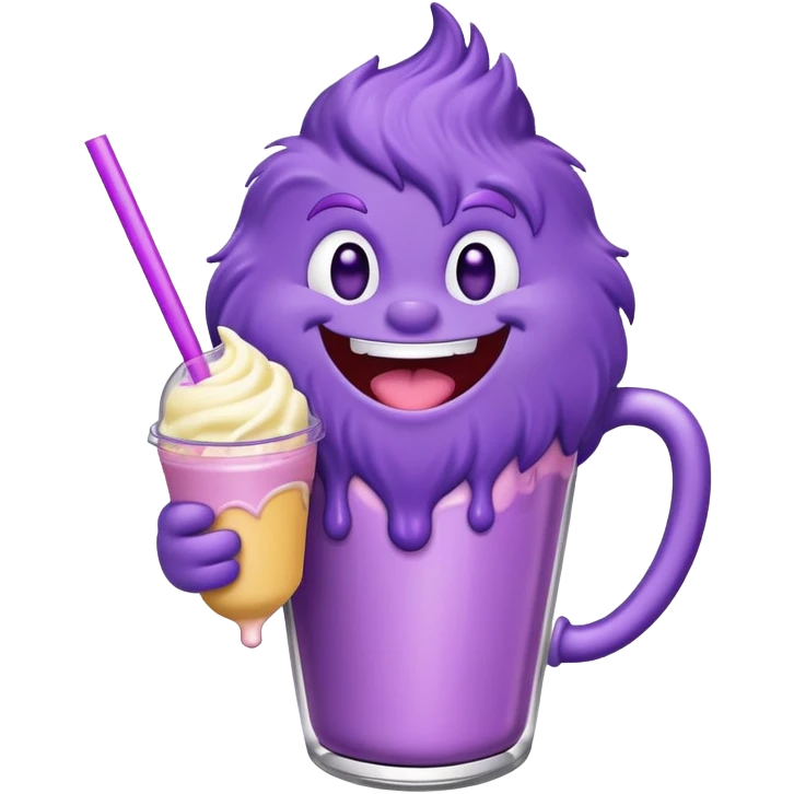 Grimace eating emoji