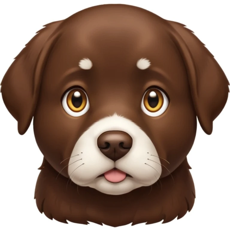 Chocolate Labrador white chest emoji