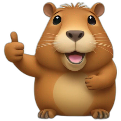Thumbs up capybara emoji