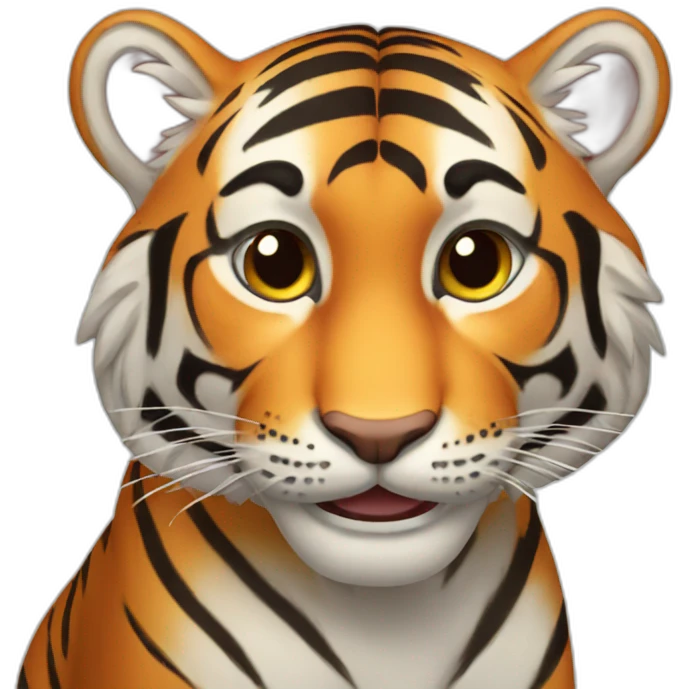 smiling tiger emoji