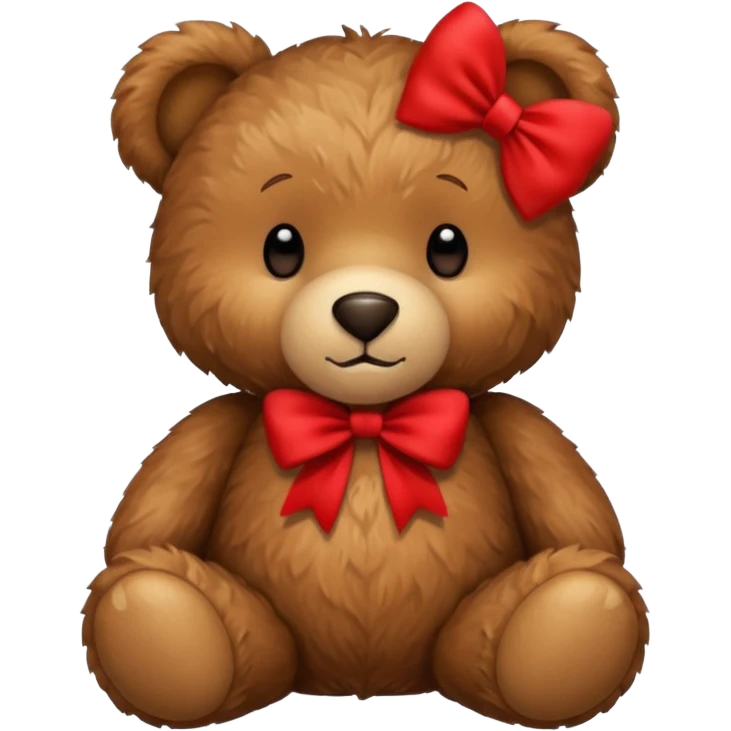 huge tedy bear with  bow emoji