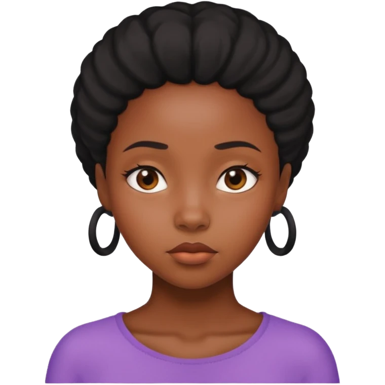 Black girl Looking lost Deeply in love emoji
