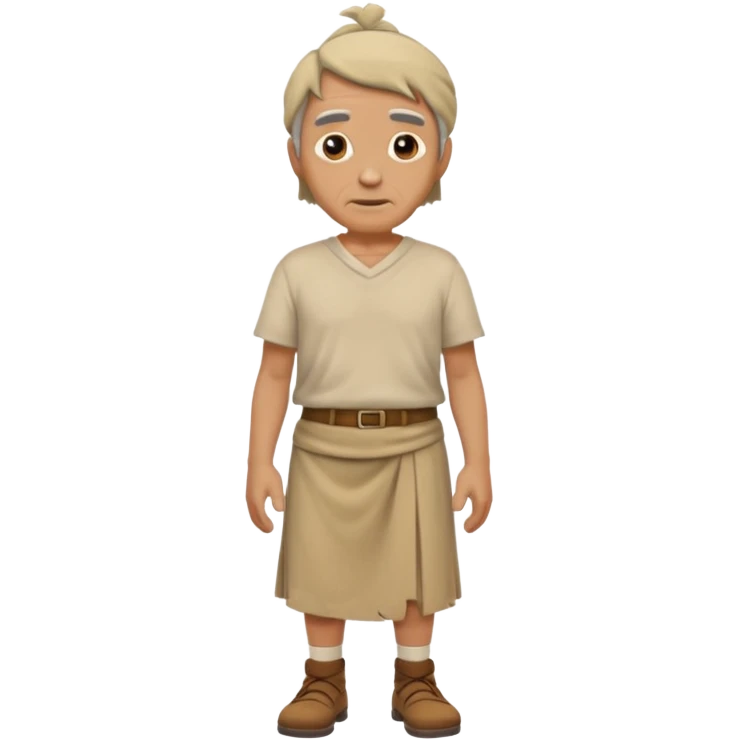 beige ancient man skirt cloth emoji