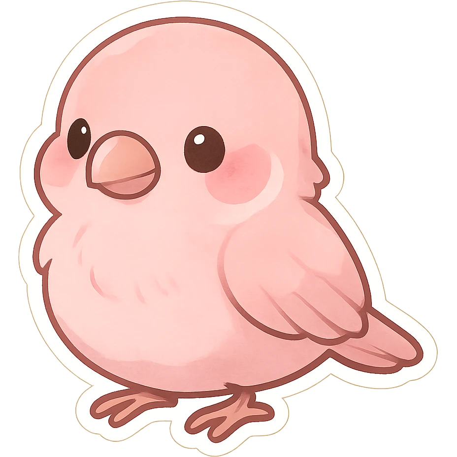 pastel pink finch emoji