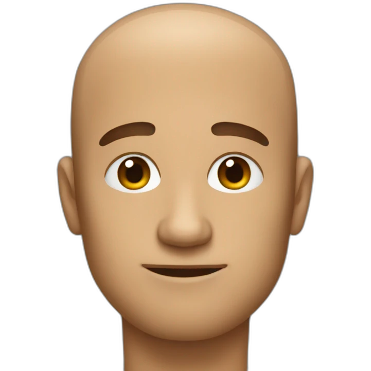 a somail man witha  big forehead emoji