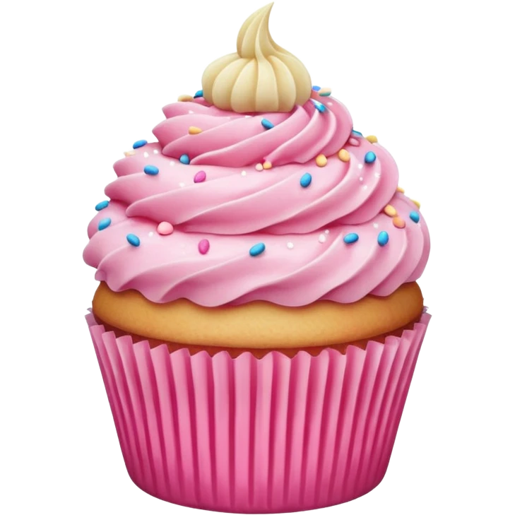 Cupcake with pink icing emoji