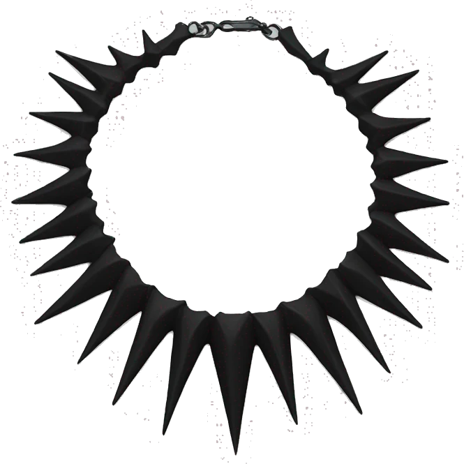 black spiked collar choker emoji