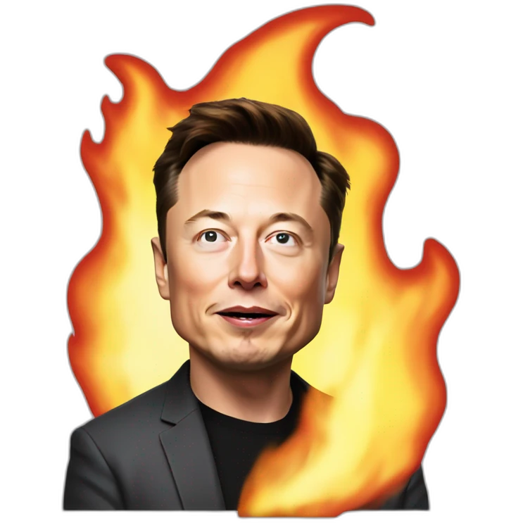 elon-musk-on-fire emoji