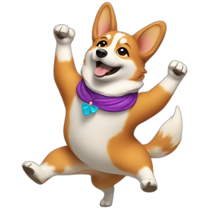 Dancing corgi emoji