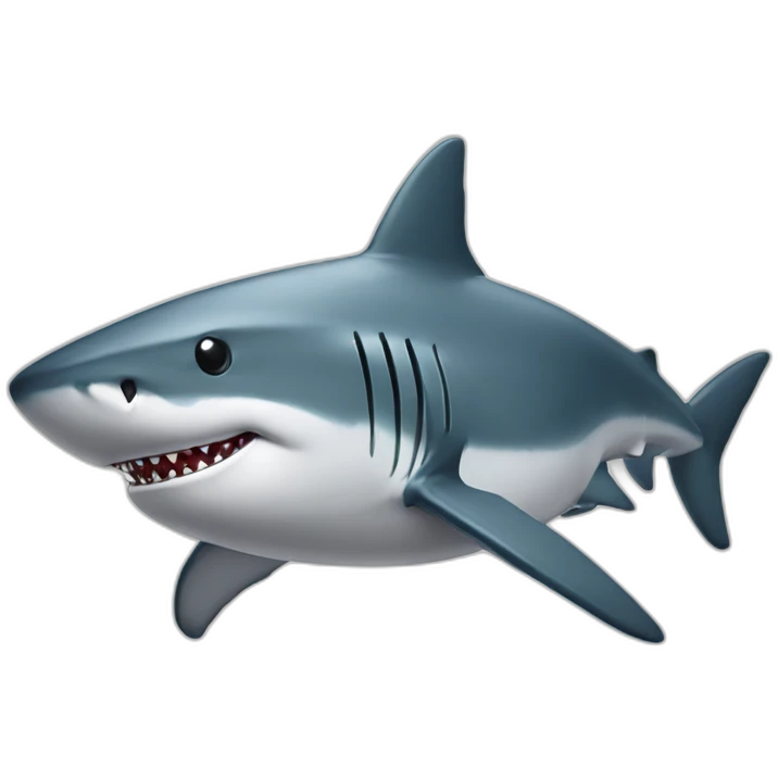shark standing with a military cap on its head emoji